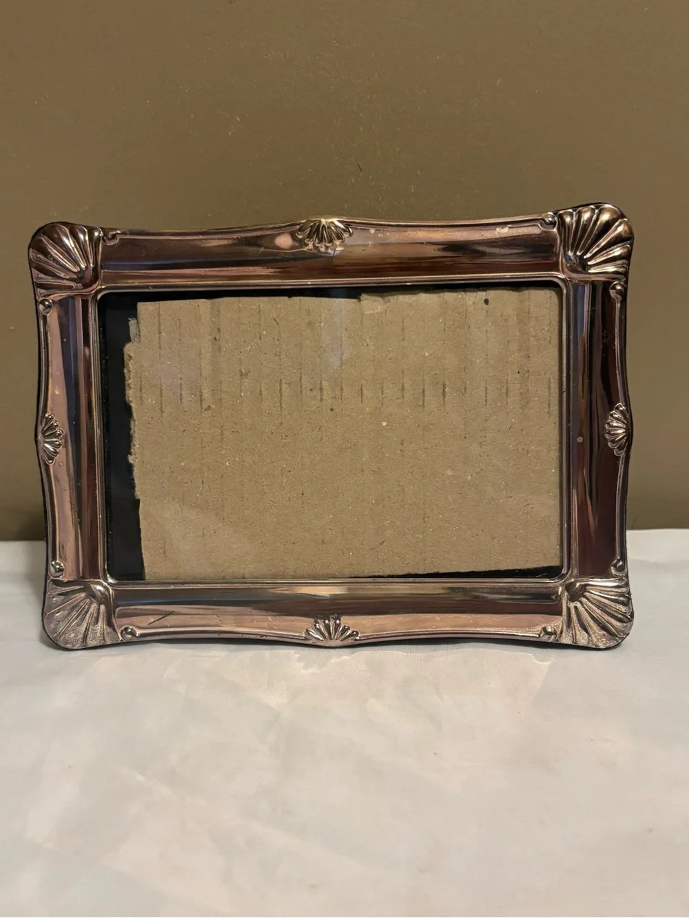 Ornate Silver-Tone Decorative Photo Frame
